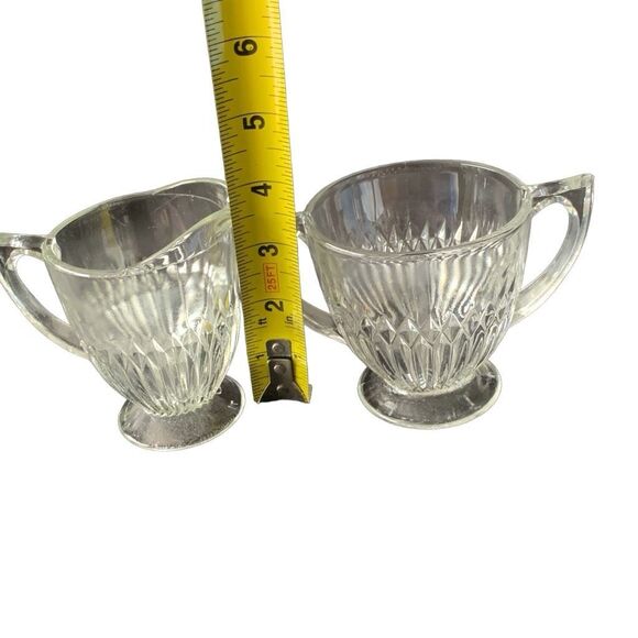 Vintage Jeannette Depression Glass Sugar Creamer Charm to Your Table Retro Class - Picture 14 of 16